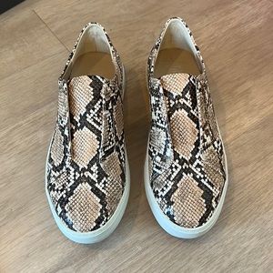 Brand New Never Worn | J/SLIDES Luv Slip on Sneaker in Neutral Snake Print